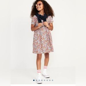 Bundle Short-Sleeve Floral-Print Swing Dress for Girls
